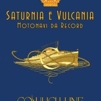 Manifesto della mostra "Saturnia e Vulcania: motonavi da record" visitabile a Monfalcone, alla Galleria d'Arte Contemporanea dal 4 al 20 settembre 2015 (Foto Italian Liners)